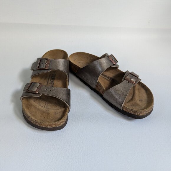 Birkenstock Sydney Metallic Women's Sandals Sliders Size 37 US 7 - Picture 5 of 9